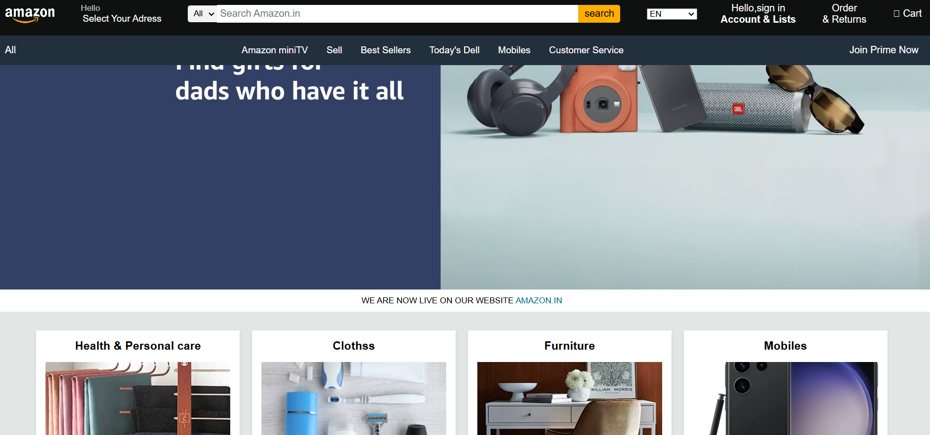 Amazon Clone Website